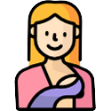 icon of a woman breastfeeding a baby