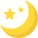 icon of a half moon